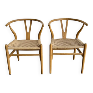 2 chaises de salle à - teck