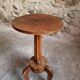 Louis XVI antique guéridon, round pedestal table, solid walnut, circa 1900.