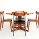 Danish round dining table in teak 1960s