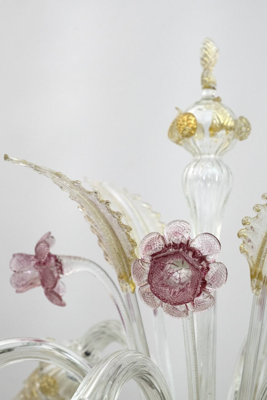 Ca'Rezzonico Blown Murano Glass 6 Arms Floor Lamp, Italy, 1950s