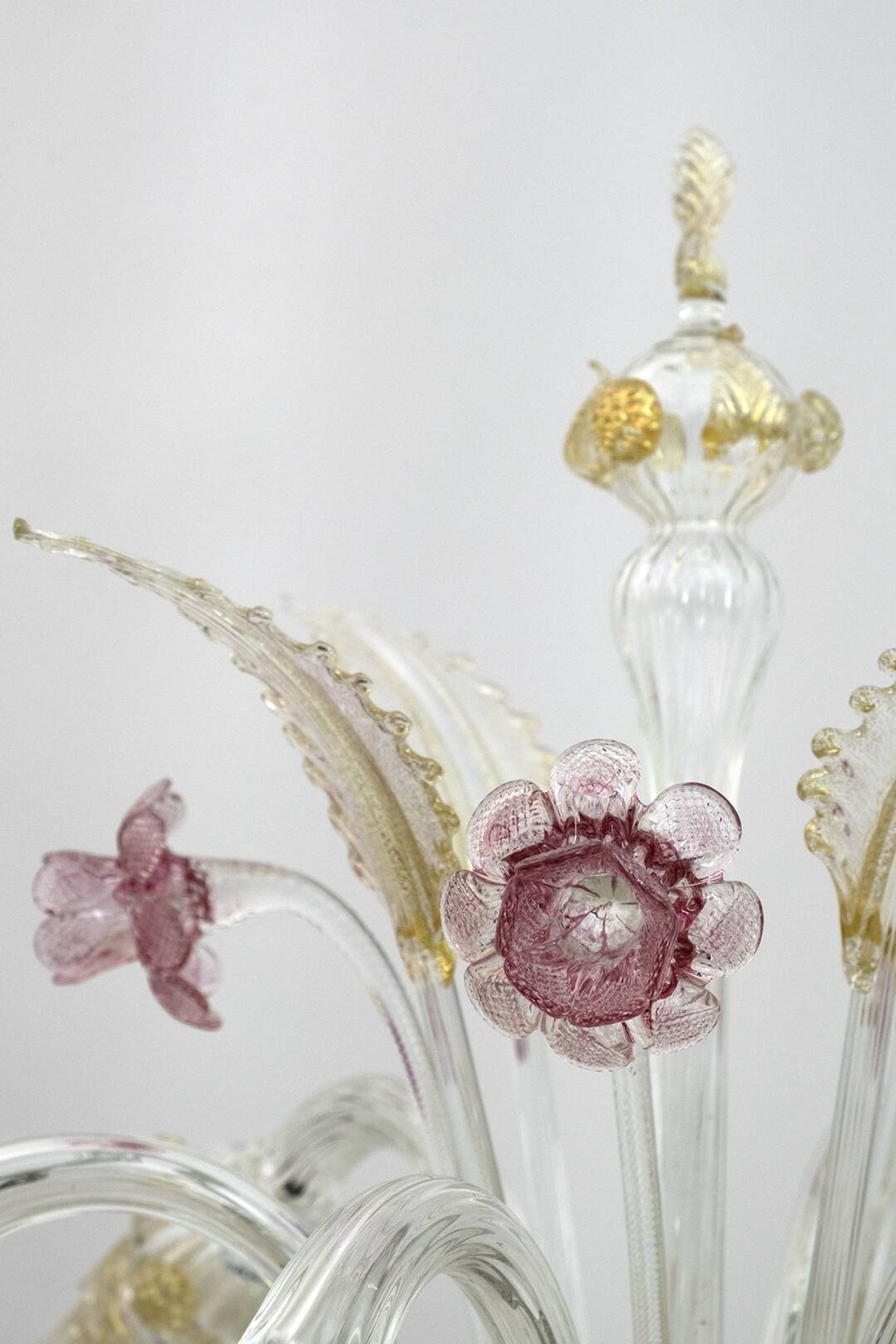 Ca'Rezzonico Blown Murano Glass 6 Arms Floor Lamp, Italy, 1950s