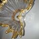 Free-form crystal bowl with fine gold gilding – Vintage 1950s/1960s