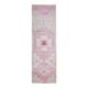 Vintage Turkish Oushak handmade wool cotton pink runner rug 100x320