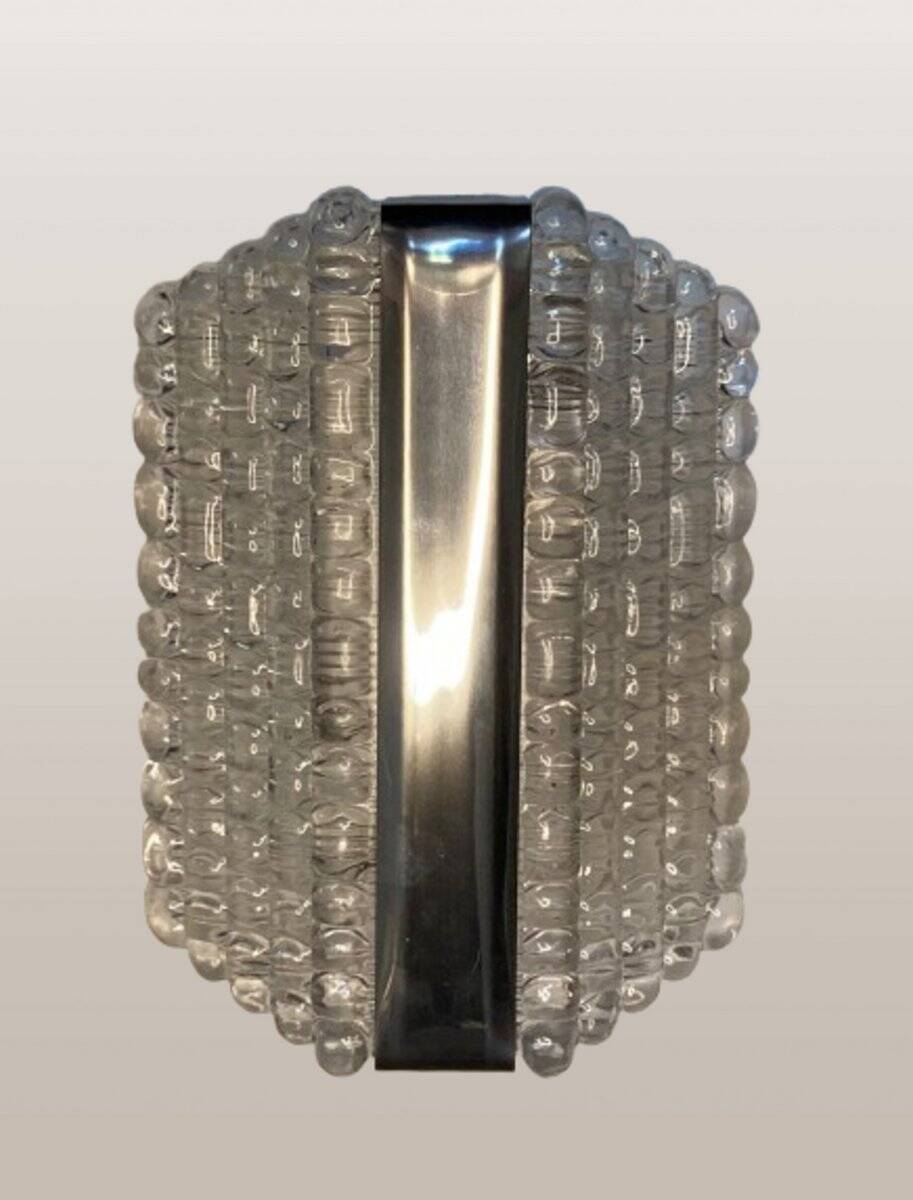 Appliques en verre dépoli de Kaiser Leuchten, années 60. Lot de 3.