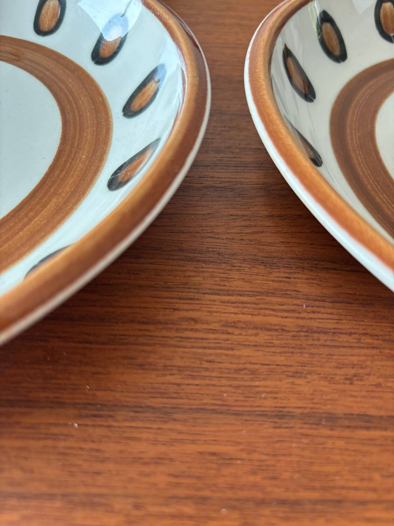 Lot of vintage Boch La Louviere soup plates from 1970, Kimono model - ann