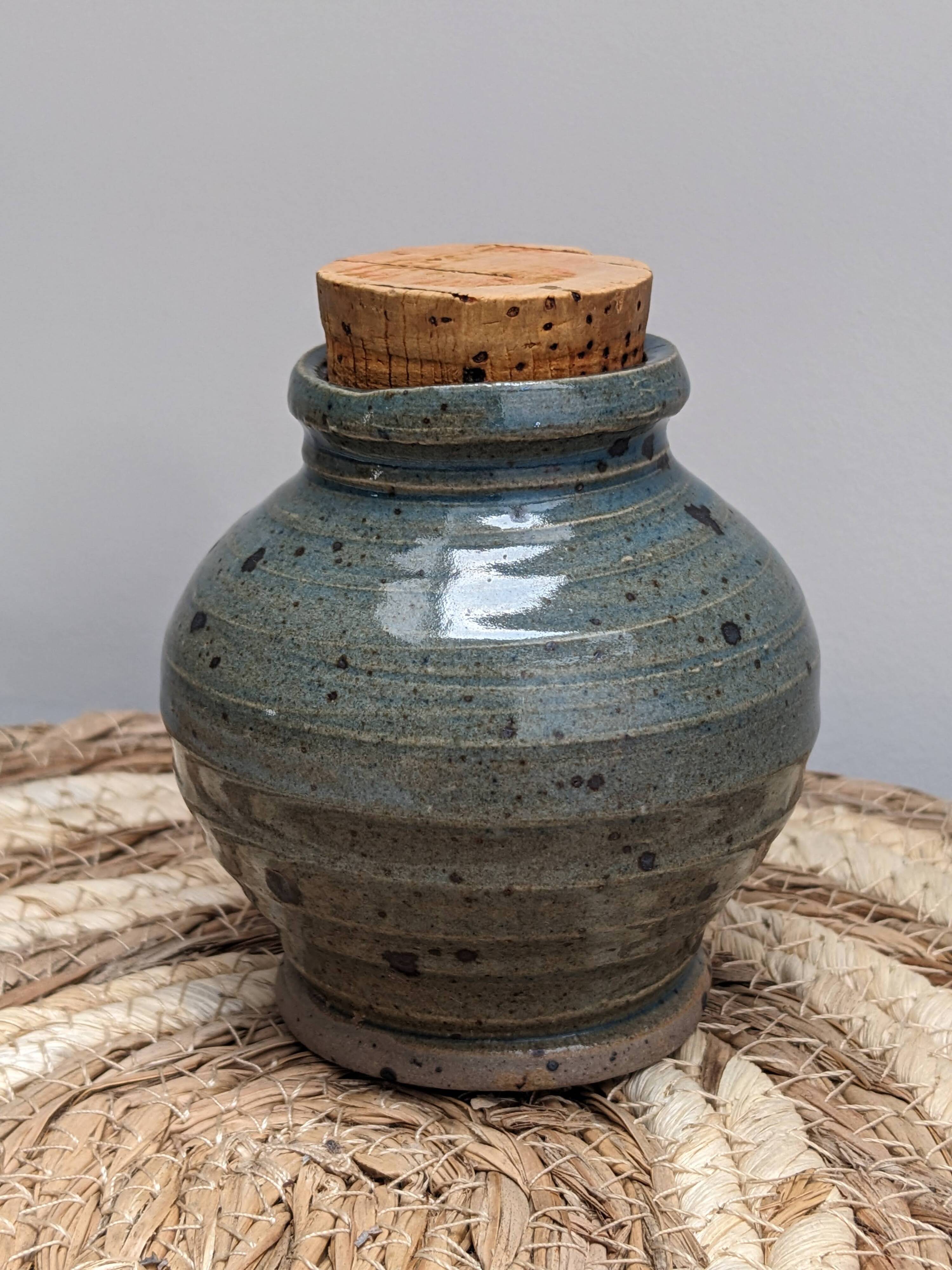 Small vase in Corsican pyrite stoneware