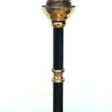 Black metal and brass lamp, 50s