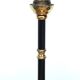 Black metal and brass lamp, 50s