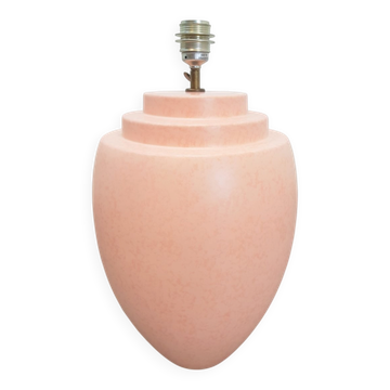 Grande lampe de table en céramique rose de Kostka, France, années 1970.