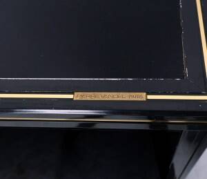 Art deco black and gold cabinets by Pierre Vandel, 1970s