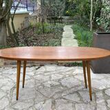 Oval wooden coffee table