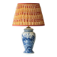Vintage Table Lamp in Delft Style, Hand-Painted Blue and White, Ram Arnhem, New Shade