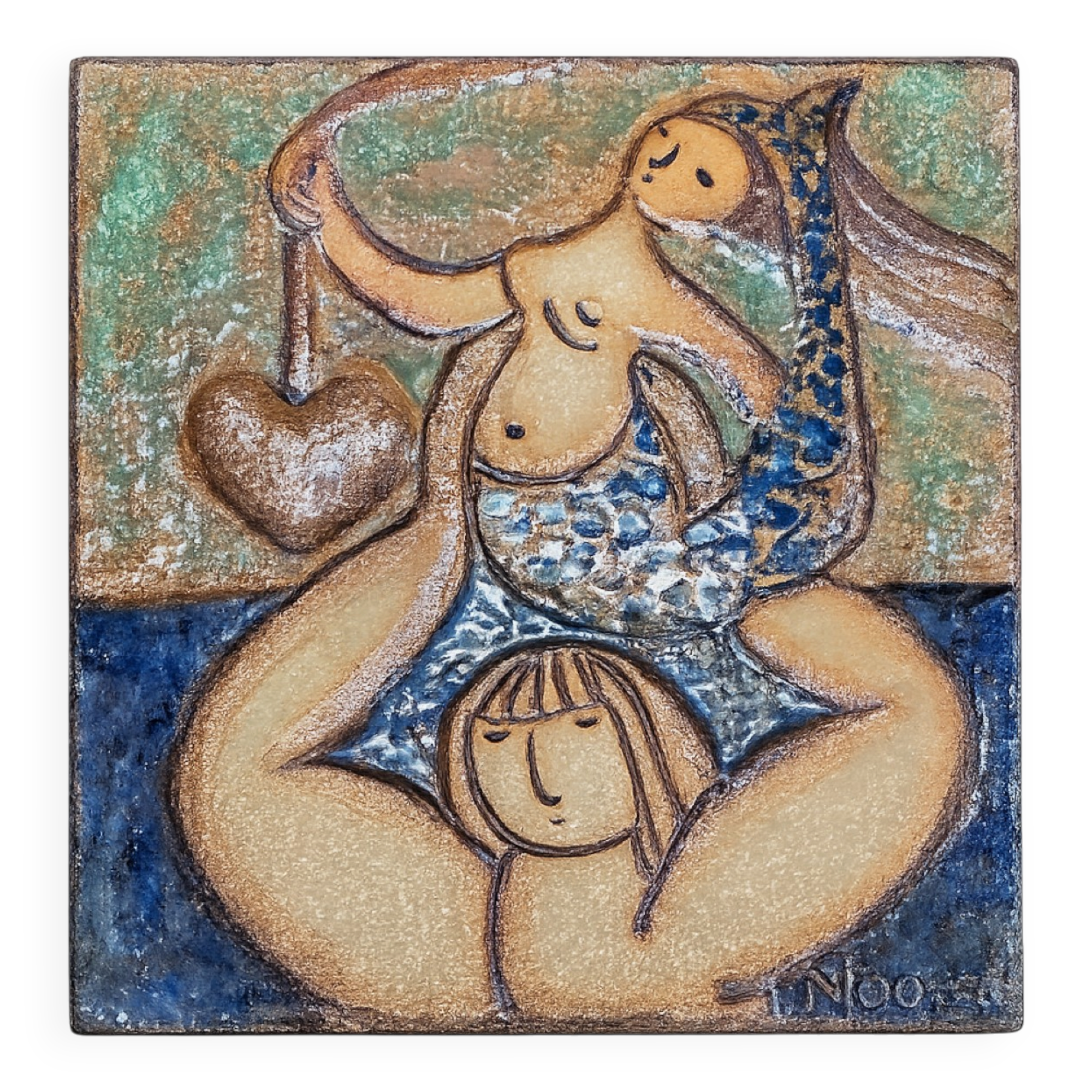 Vintage Søholm Keramik Wall Relief – Noomi Backhausen, 1979