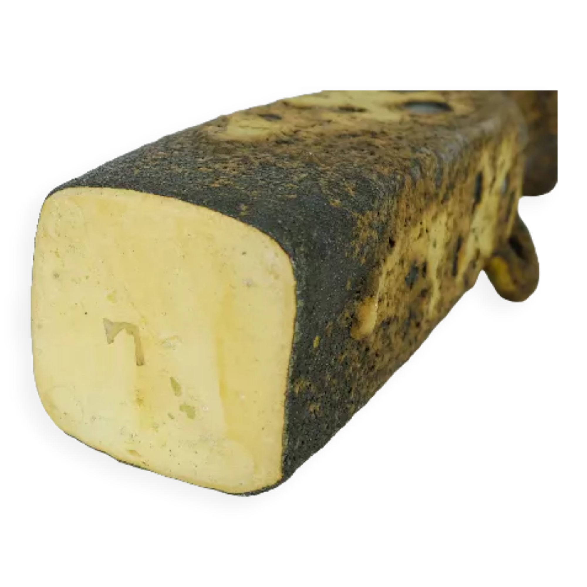 Vase marius van woerden vest pottery netherlands brown and beige fat lava glaze