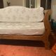Two-seater sofa in exotic wood, Mexican style