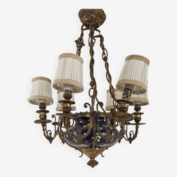 Napoleon III chandelier with 6 arms of light