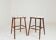 Tabourets de bar en hêtre rustique – Tissu jacquard rayé