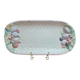 Rectangular plate in slipware decorated with fruits – signed Pw – 40 cm