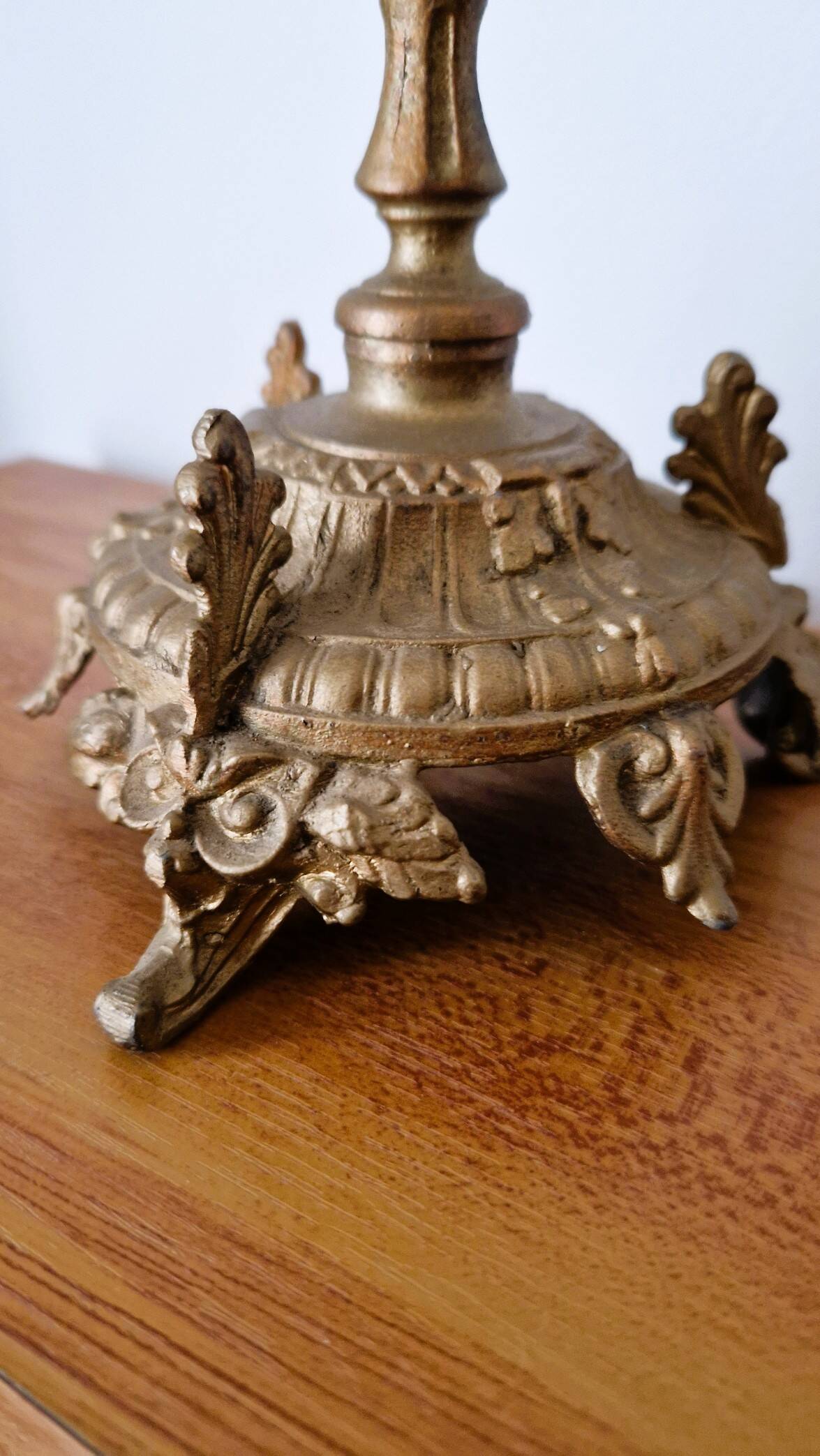 Chandelier with 3 branches in gilded bronze