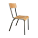 Ancienne chaise écolier enfant bois et métal