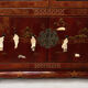 Cabinet chinois laqué rouge, décor doré & incrustations de nacre