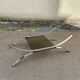 Smoked glass and chrome double coffee table 1980