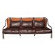 A 20thc italian brown leather sofa by gae aulenti for poltronova c.1962