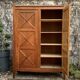 Vintage solid oak cross-braced wardrobe 1940