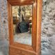 Antique French Louis Philippe wardrobe / wardrobe – elm and oak, mirrored door, 19th century