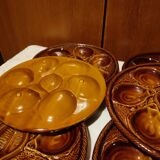 Grand Plat St Clément et ses 6 assiettes à huîtres