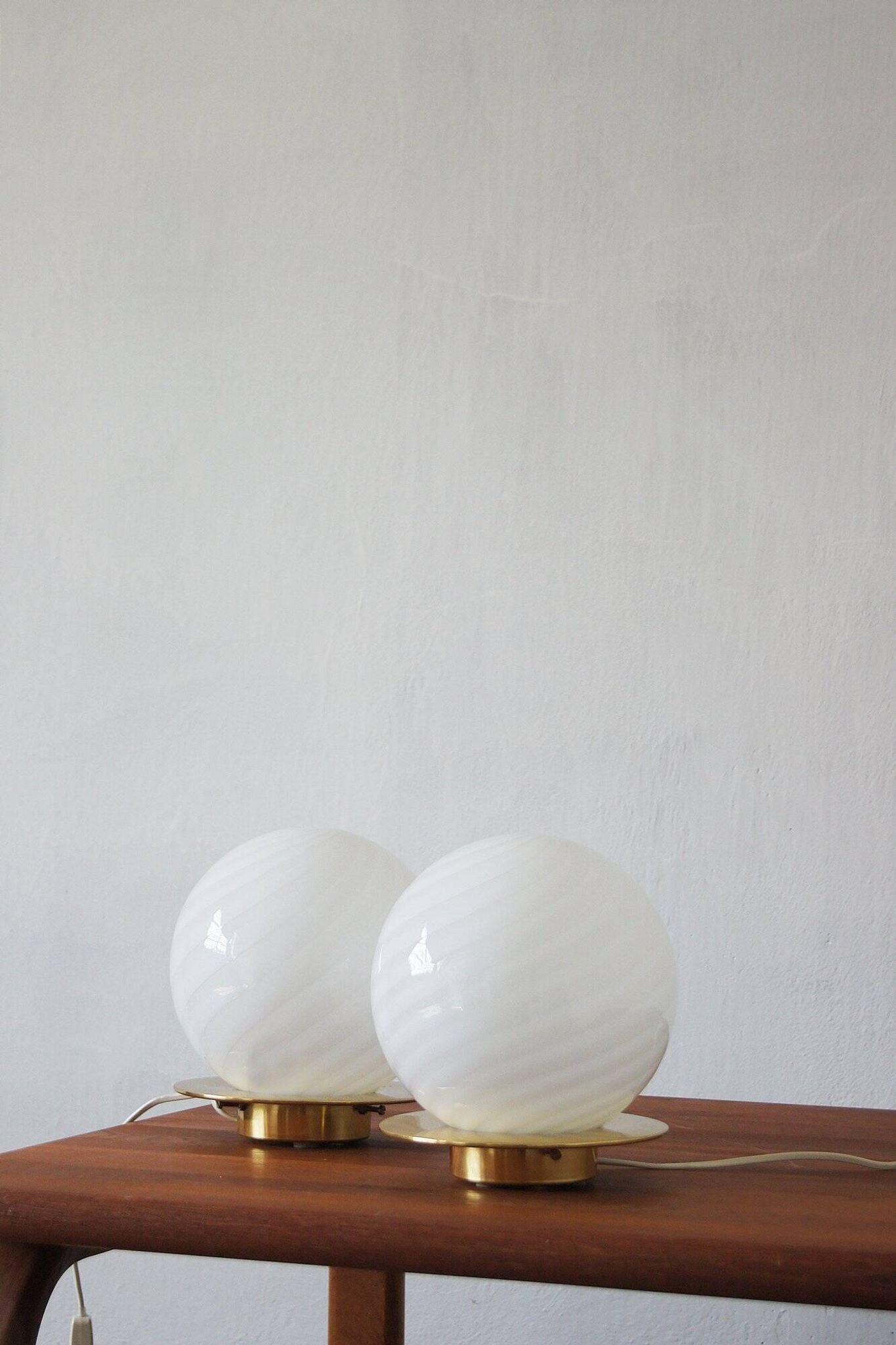 Table Lamps style 'Tessuto' design Paolo Venini Italy set of 2