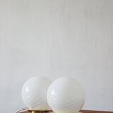 Table Lamps style 'Tessuto' design Paolo Venini Italy set of 2