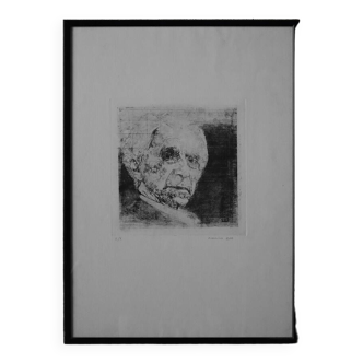 Maurizio Bini, Etching on paper, 1960s, Framed