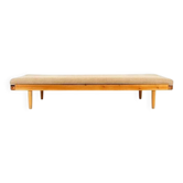 Lit de jour sofa futon en pin danois rétro vintage, moderne du milieu du siècle, années 50-60.