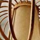 Curved wood pendant lamp 1960