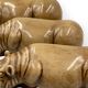 Mid-century Set of 3 ceramic hippos, Zaccagnini Italy 1950s