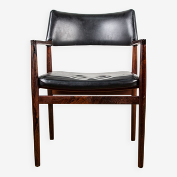 Danish Rosewood and Leather armchair by Erik Worts for Soro Stolefabrik.