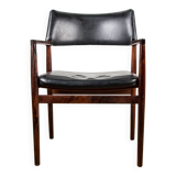 Danish Rosewood and Leather armchair by Erik Worts for Soro Stolefabrik.