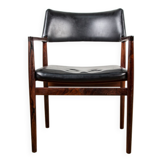 Danish Rosewood and Leather armchair by Erik Worts for Soro Stolefabrik.