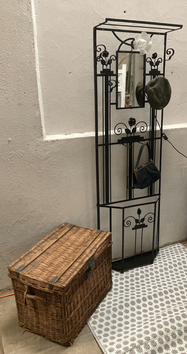 Art Deco coat rack wrought iron wardrobe