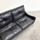 Mid-century Bauhaus style leather 3-seat sofa, 1960s