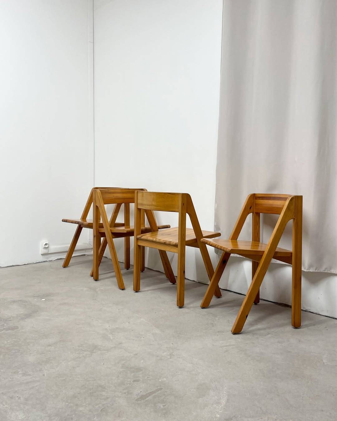 4 Fyrkat chairs, Nissen & Gehl, Denmark, circa 1970