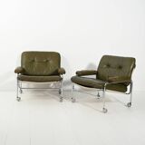 Pair of “Lovisa” armchairs by Pethrus Lindlöf, 1970s