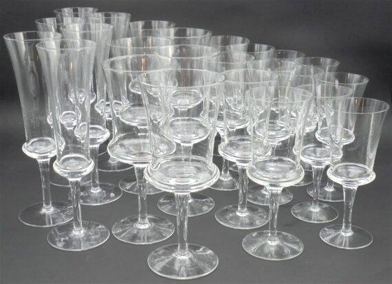Set of 24 stemmed glasses
