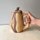 Vintage Grandjean Jourdan Vallauris faux wood coffee maker + sugar bowl