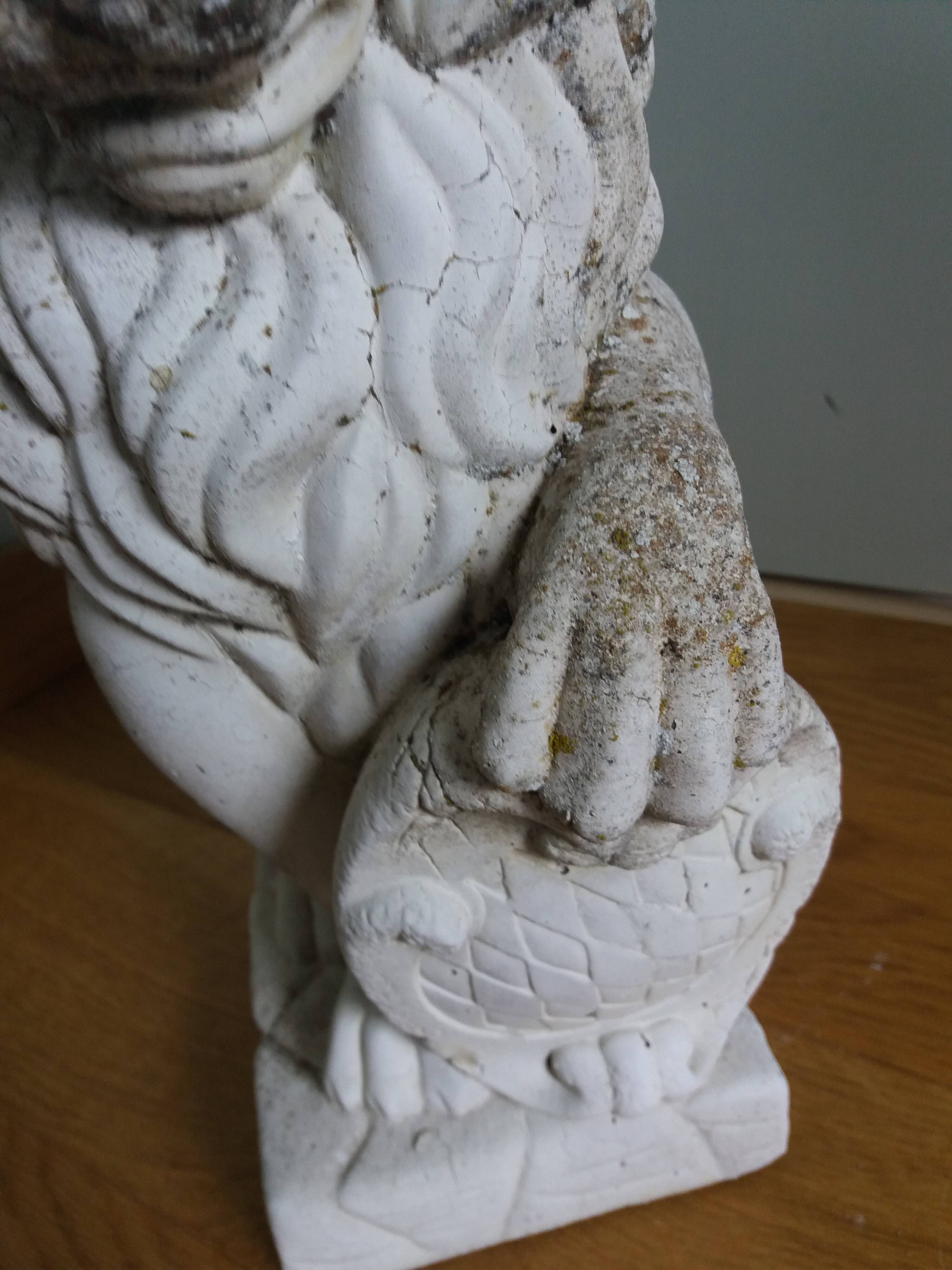 Lion garden statue in reconstituted stone