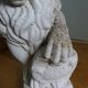 Lion garden statue in reconstituted stone