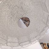 Large frosted glass chandelier Doria Leuchten 70's