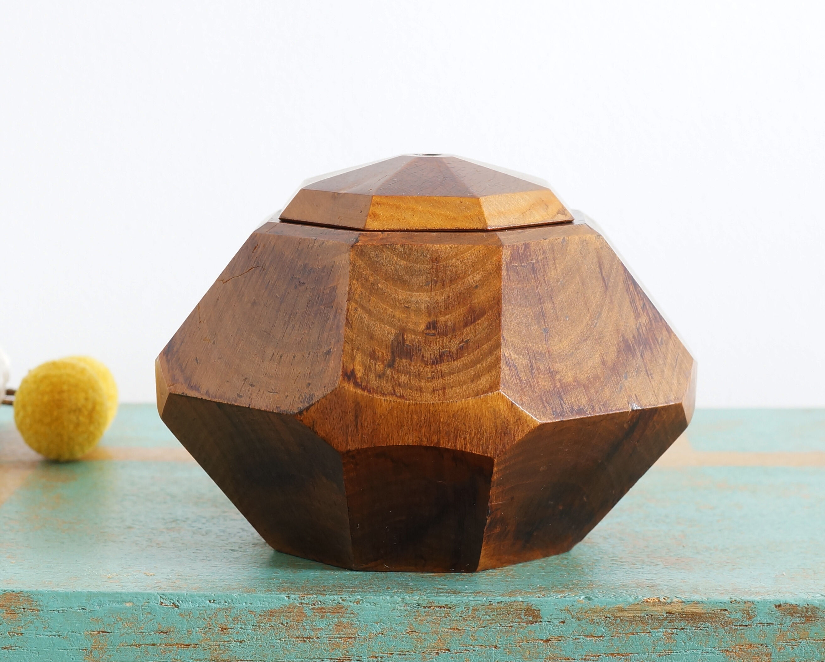 Octagonal art deco wooden box