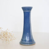Blue ceramic candle holder, vintage